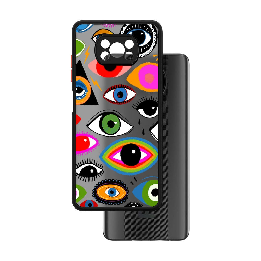 multiple printed evil eye phone case