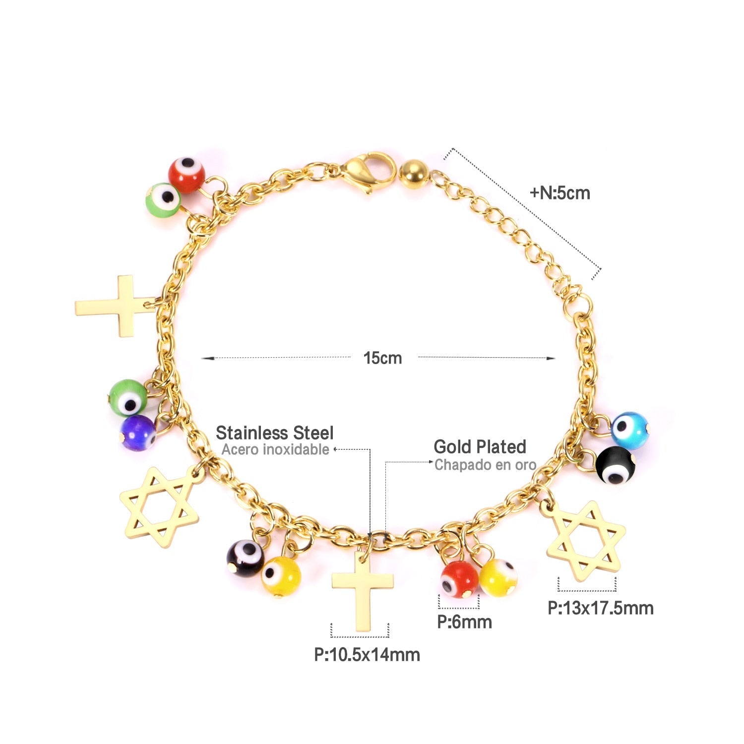 Colorful Evil Eye Handwrist Bracelet