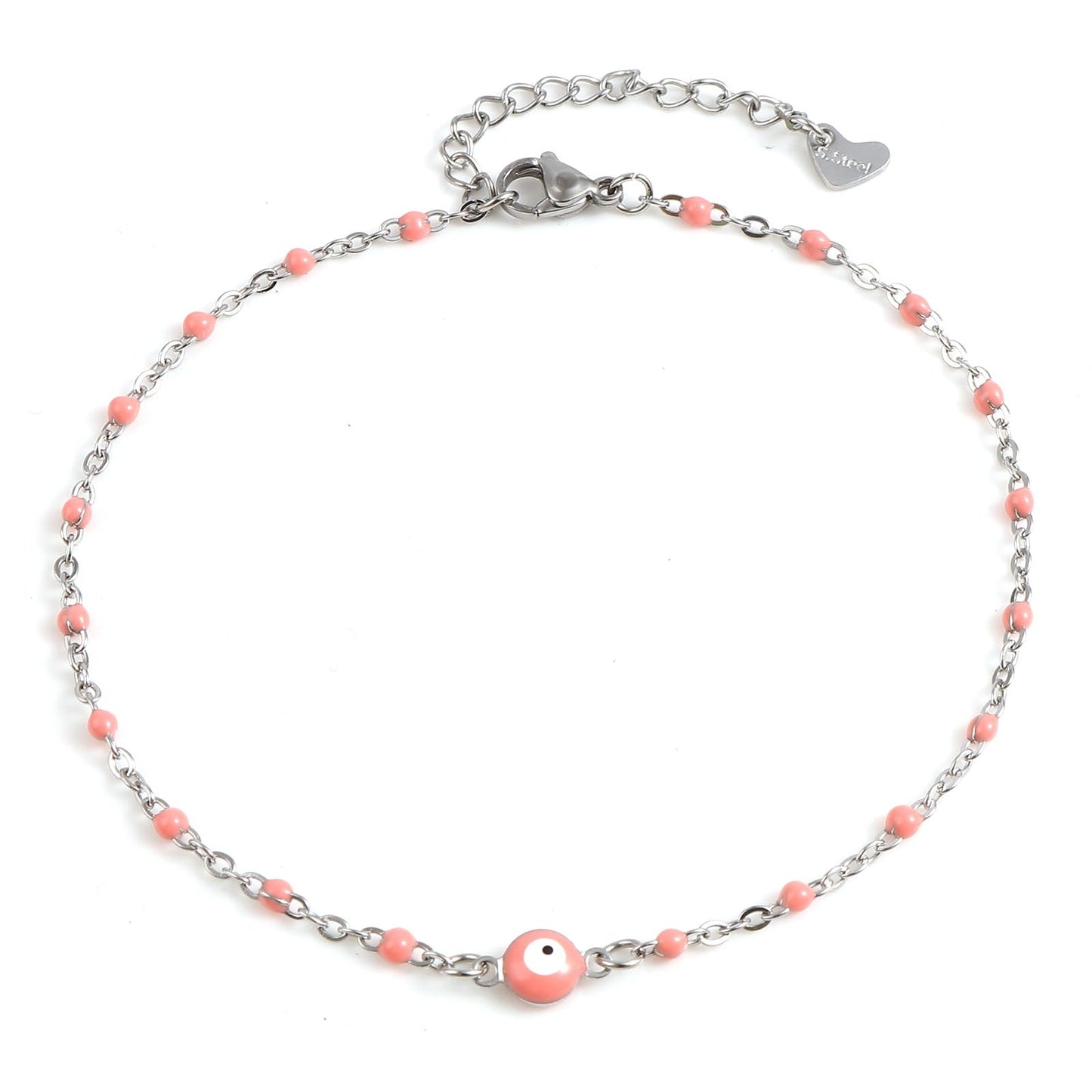 Multicolor Round Evil Eye Anklet