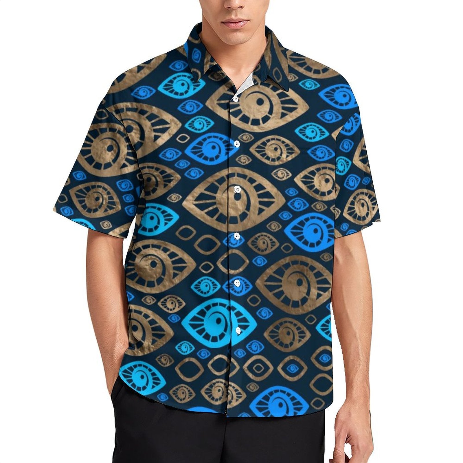 greek evil eye casual shirts