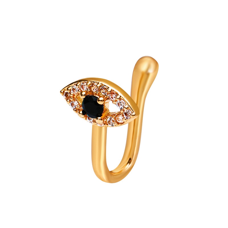 Evil Eye U-shaped Clip On Nose Cuff