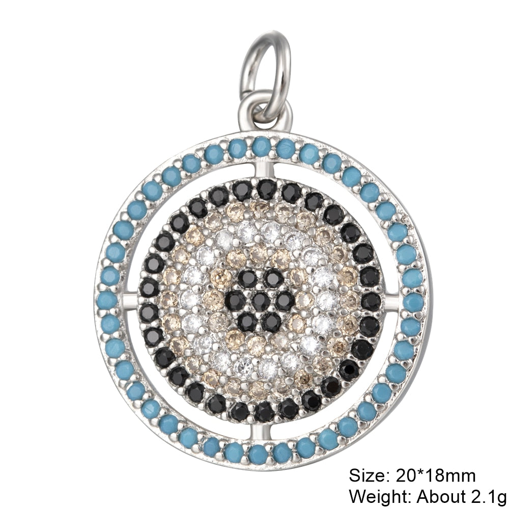 Multicolor Evil Eye Charm Pendants