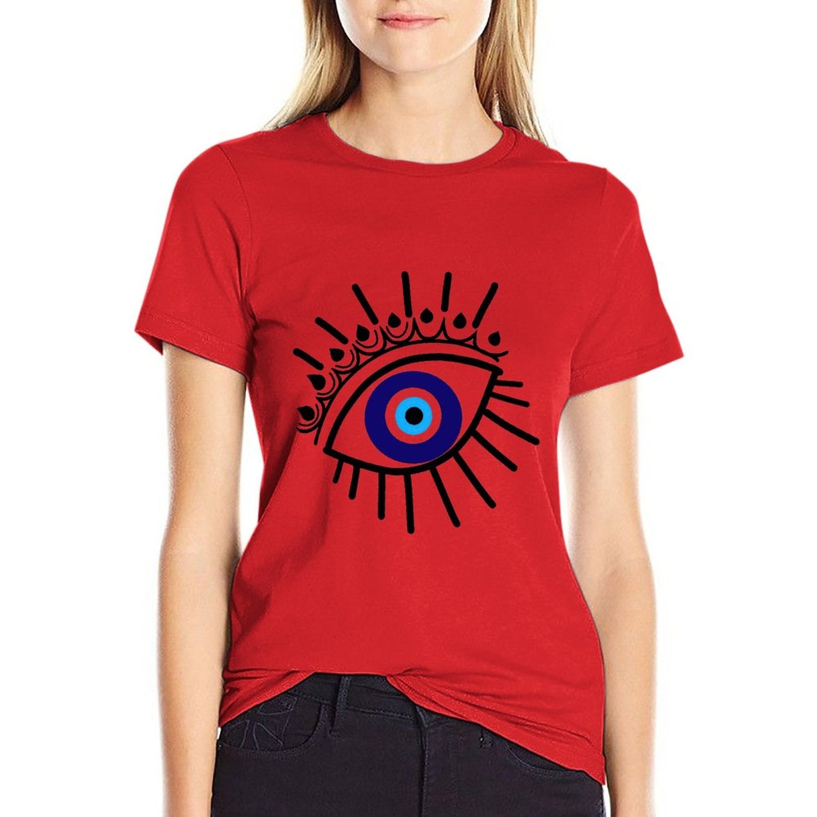 evil eye cotton women t-shirt