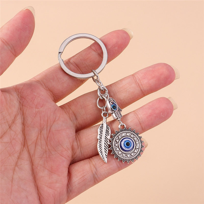 Classic Blue Evil Eye Keychain