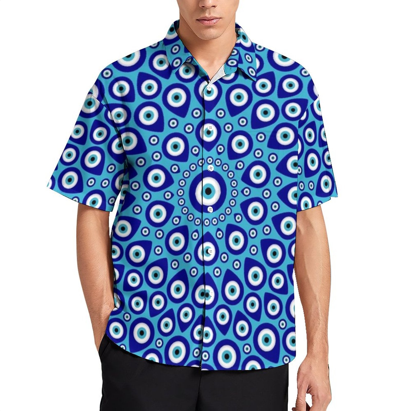 greek evil eye casual shirts