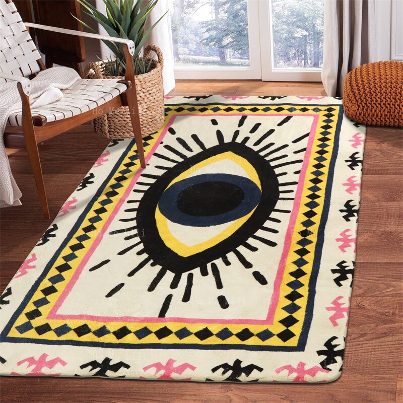 Soft Evil Eye Non Slip Floor Rugs