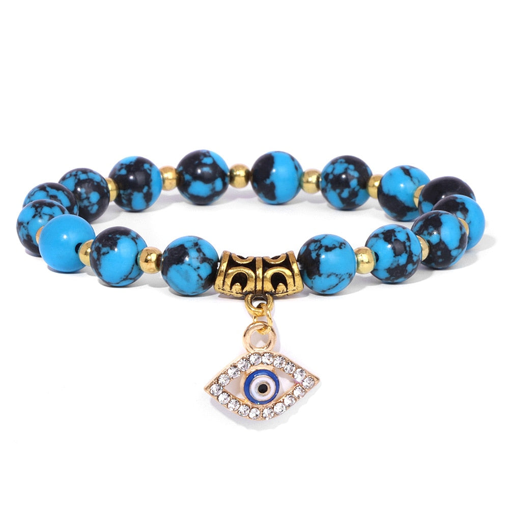 Talisman Evil Eye Charm Stone Bracelets