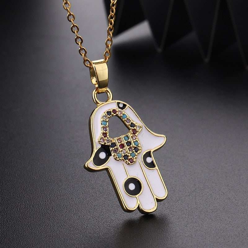 trendy evil eye pendant necklace