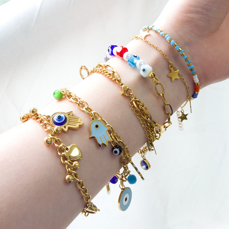 Colorful Evil Eye Handwrist Bracelet