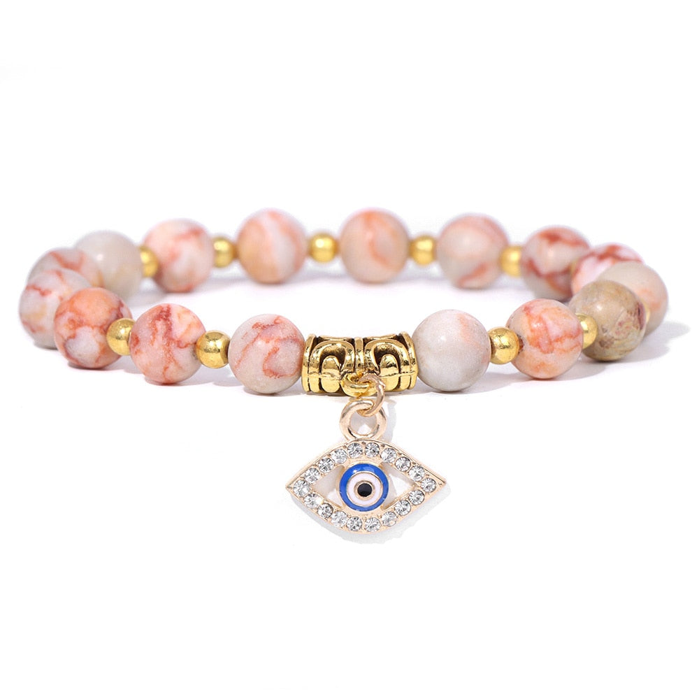 Talisman Evil Eye Charm Stone Bracelets