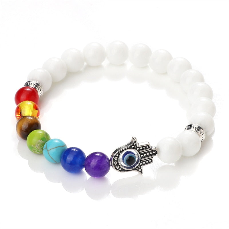 Evil Eye Natural Stone Bracelet
