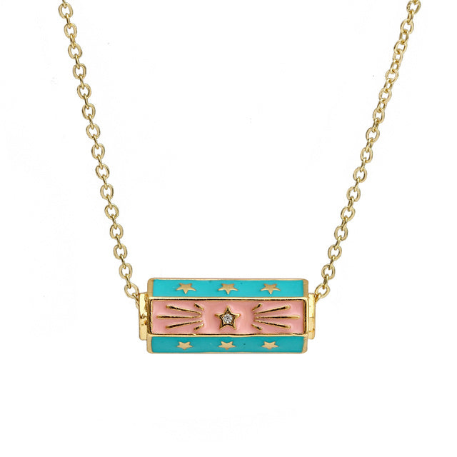 Evil Eye Rolling Pendant Necklace