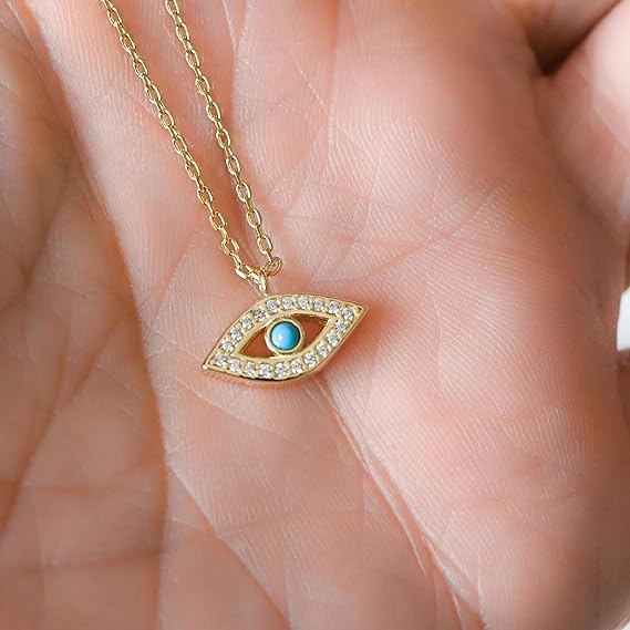 Evil Eye 14K Gold Plated Choker Necklace