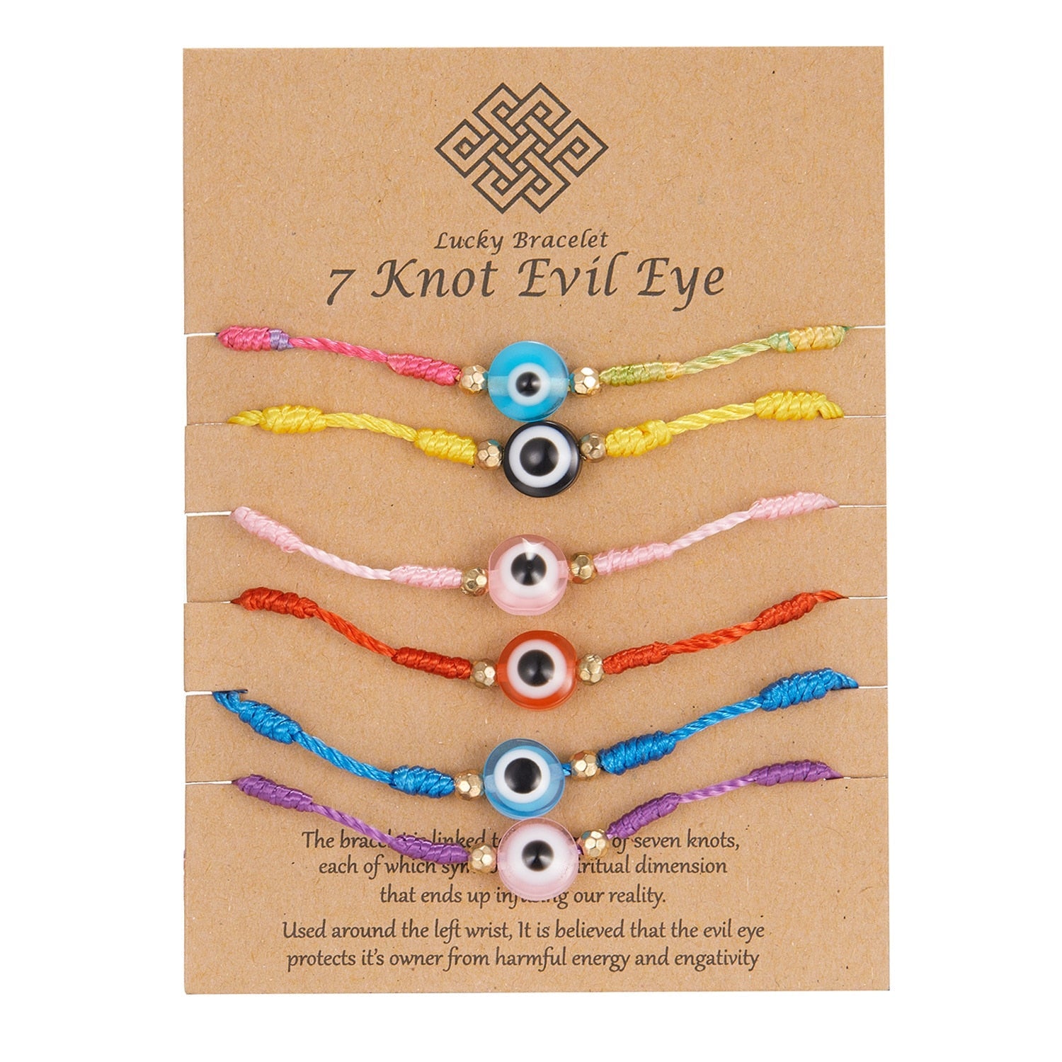 6Pcs/Set Evil Eye Friendship Bracelet