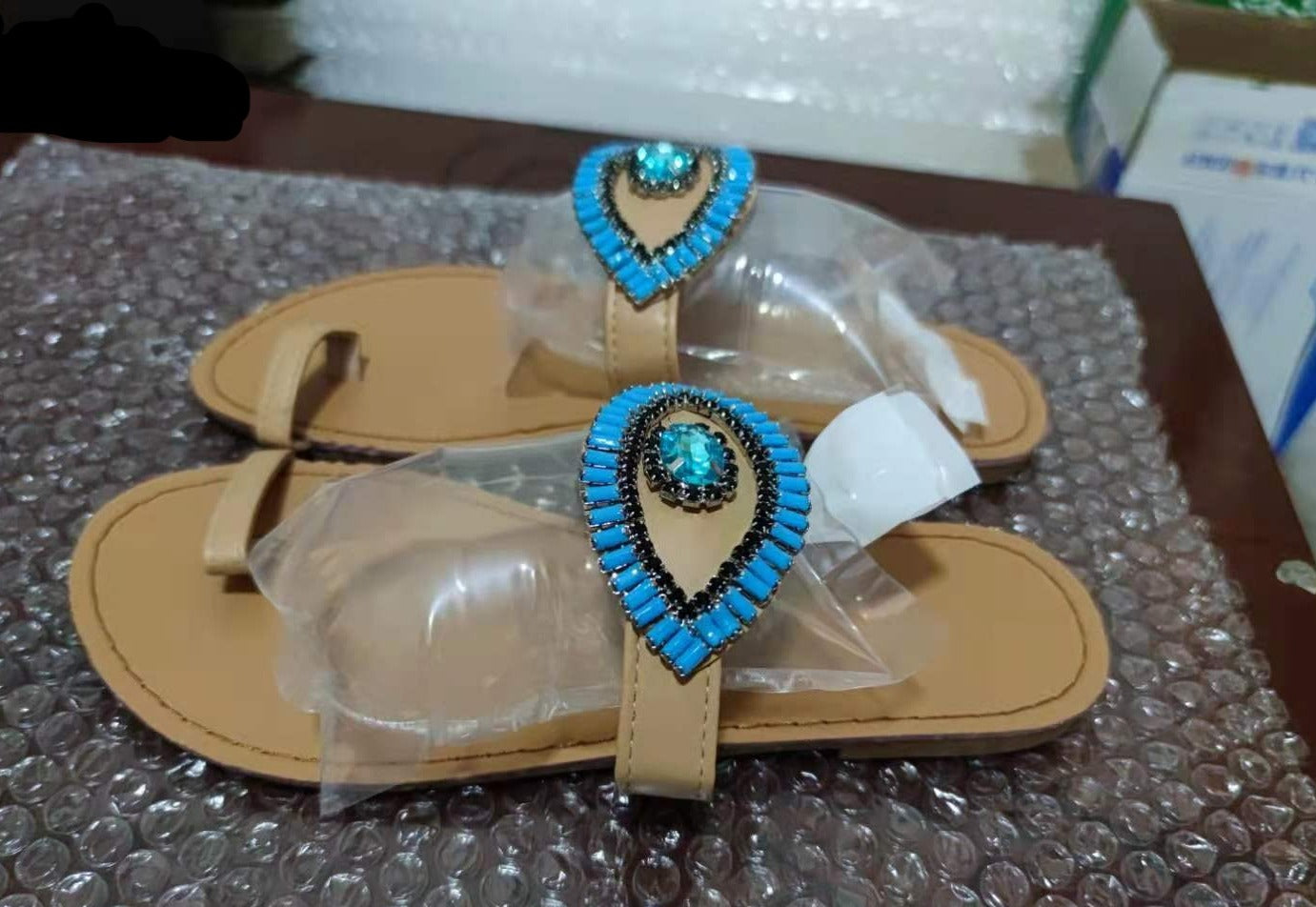 Summer Evil Eye Flat Sandals