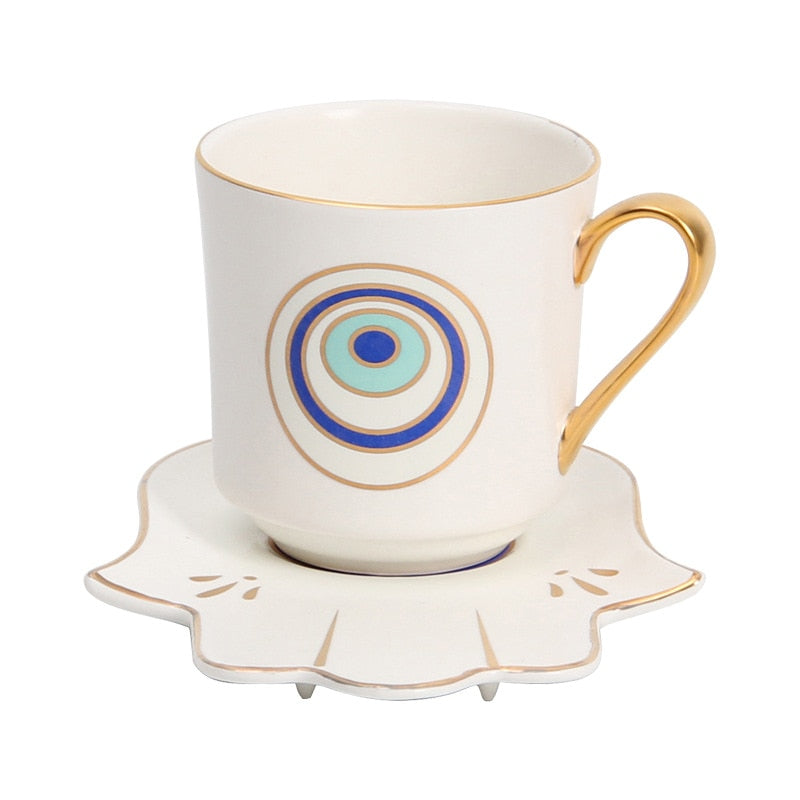 evil eye saucer cup