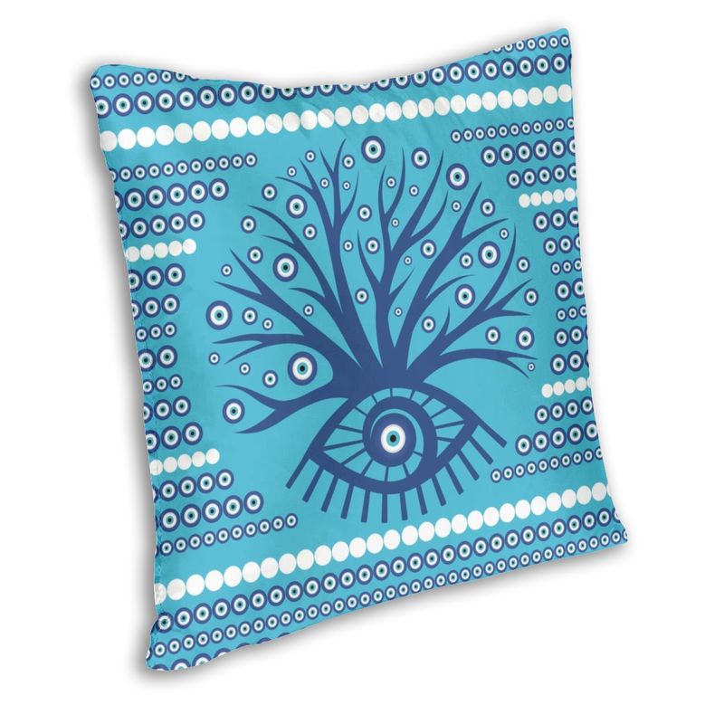 evil eye tree pillow