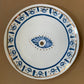 Evil Eyes Plate with Gold Rim Ceramic Mug