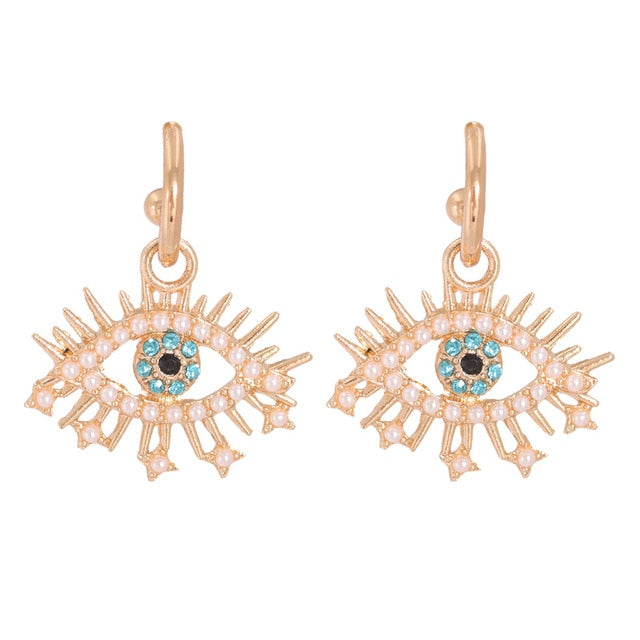 Cute Shape Evil Eye Drop Earrings