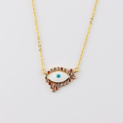 evil eye golden necklace