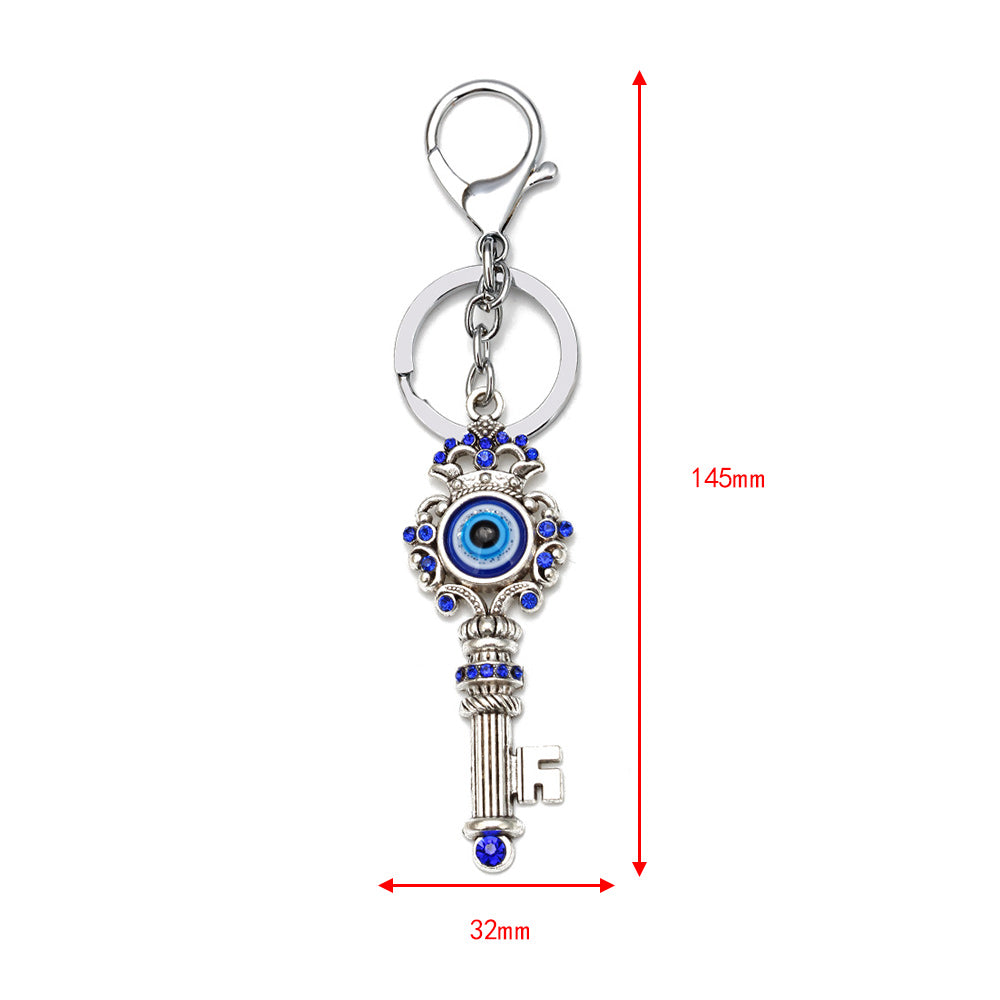 Evil Eye Key Shape Keychain