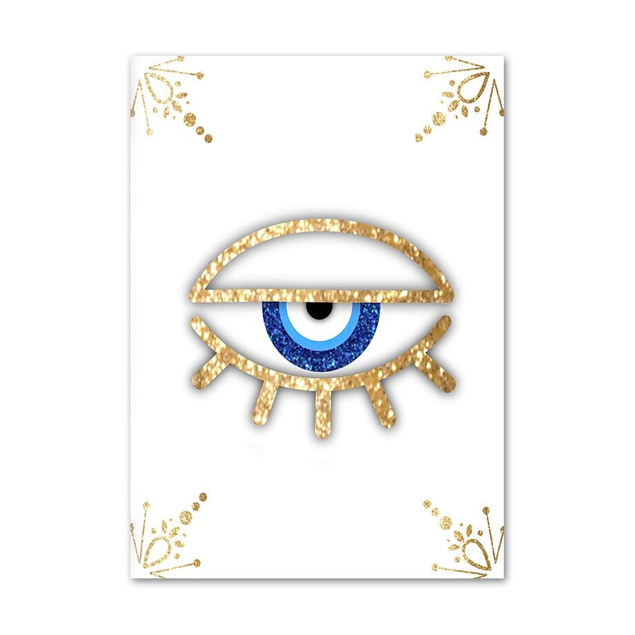 sparkling seeing evil eye painting