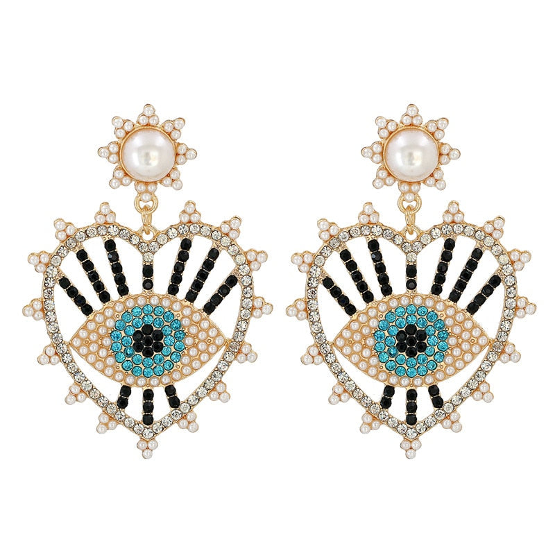 Cute Shape Evil Eye Drop Earrings