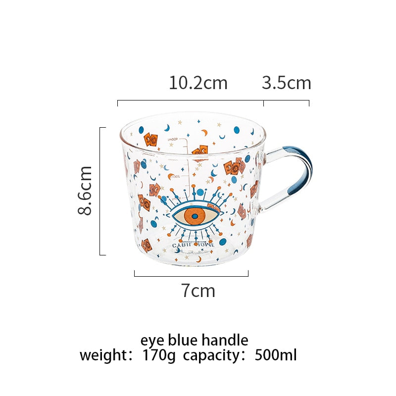 transparent evil eye coffee mug