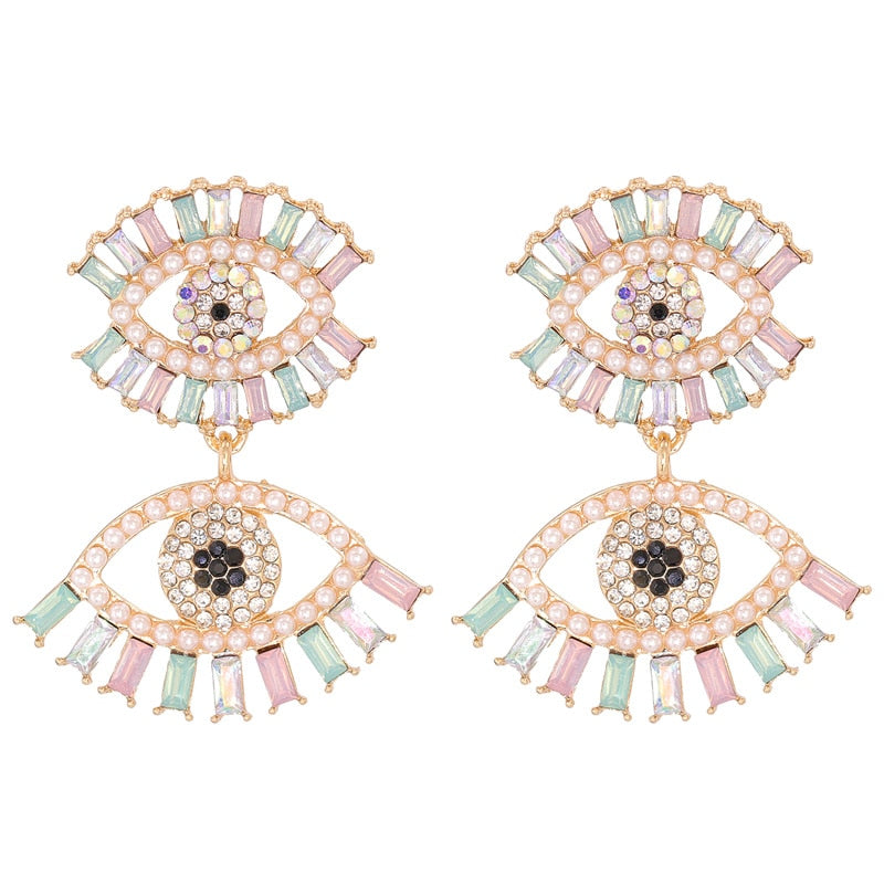 Cute Shape Evil Eye Drop Earrings