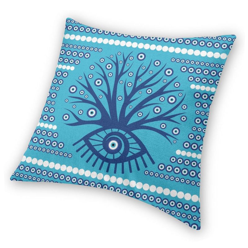 evil eye tree pillow