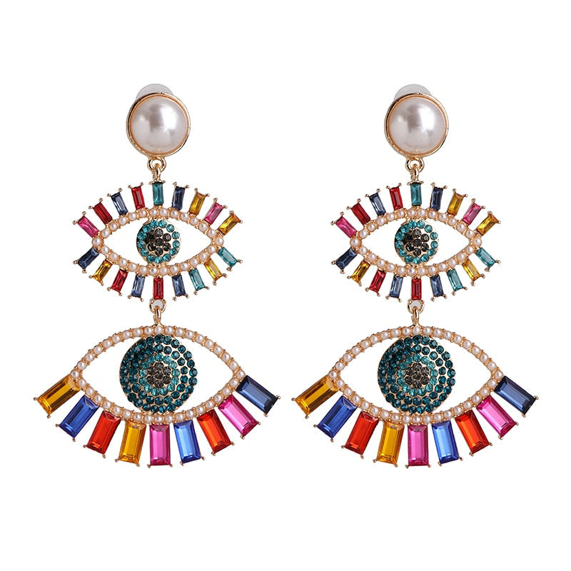 Cute Shape Evil Eye Drop Earrings