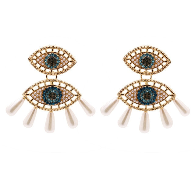 Cute Shape Evil Eye Drop Earrings