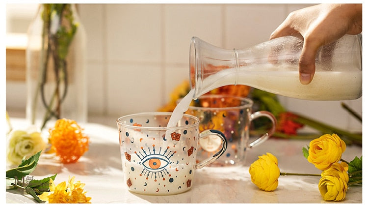 transparent evil eye coffee mug