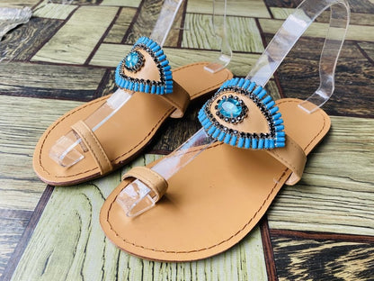 Summer Evil Eye Flat Sandals