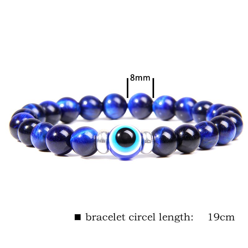 Evil Eye Bracelet – Adjustable with 3 Dark Blue Eyes – A Time for Karma