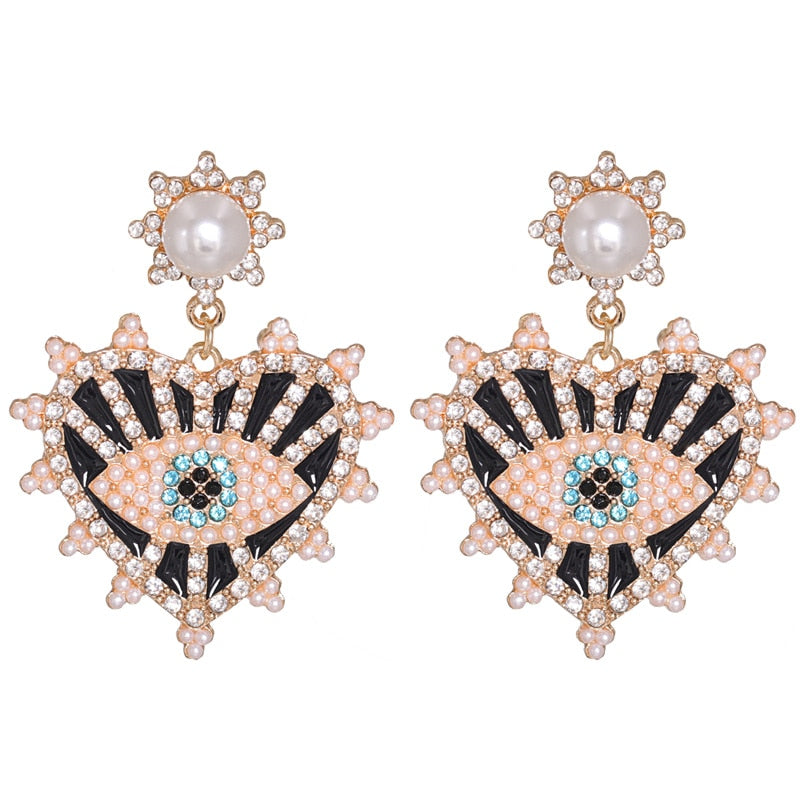 Cute Shape Evil Eye Drop Earrings