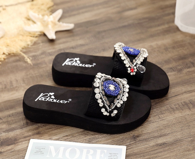 stylish evil eye sandals