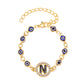 Evil Eye Letters Alphabetic Bracelet