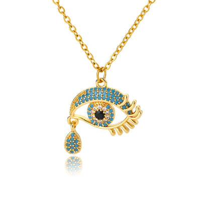 crystal evil eye necklace