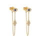 Evil Eye Long Chain Earring