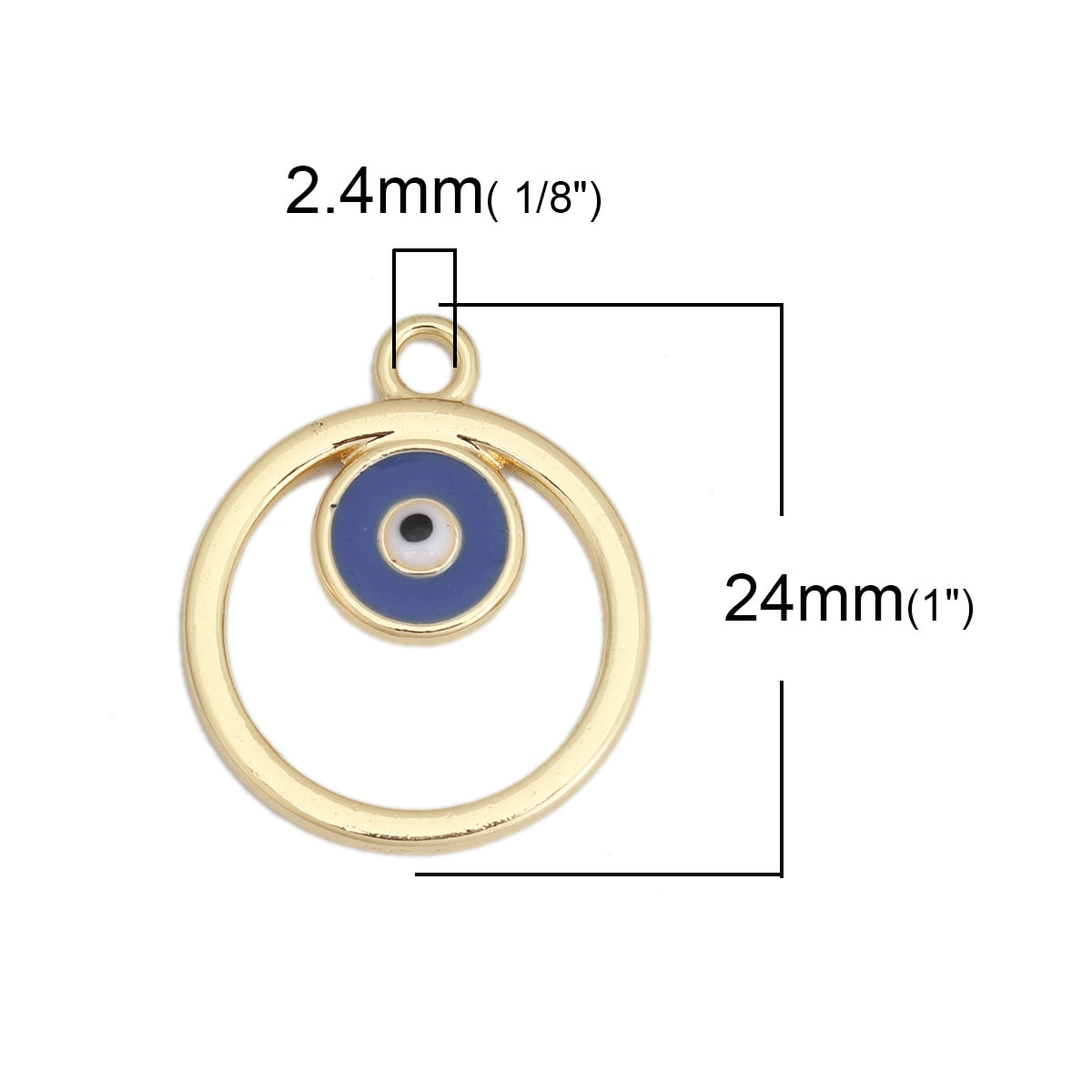 evil eye zinc alloy necklace