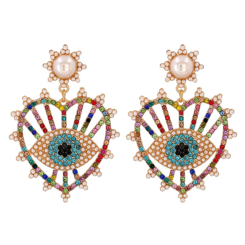 Cute Shape Evil Eye Drop Earrings