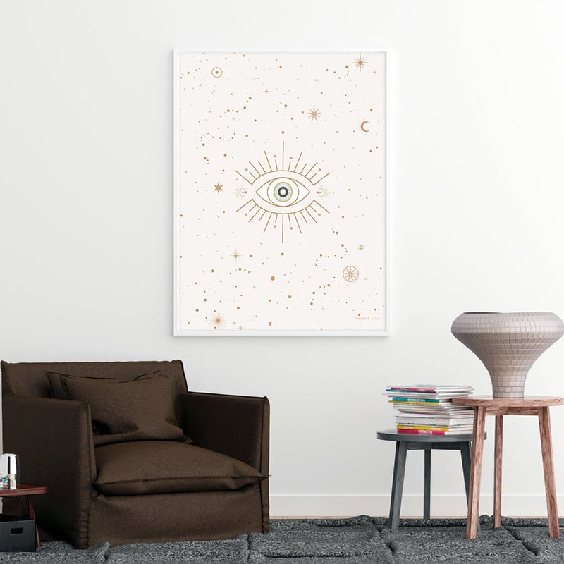 Evil Eye Neutral Beige Wall Decor