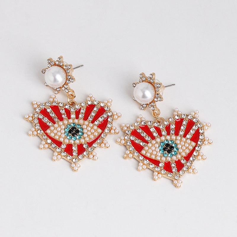 Cute Shape Evil Eye Drop Earrings