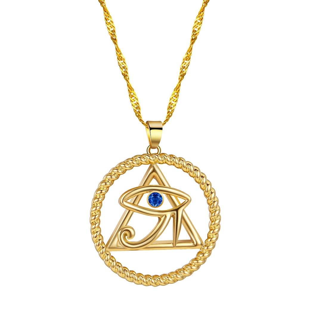 viking evil eye pendant necklace