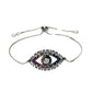 Multicolor Crystal Evil Eye Charm Bracelet