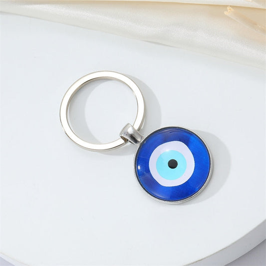 Evil Eye Round Shape Solid Keychain
