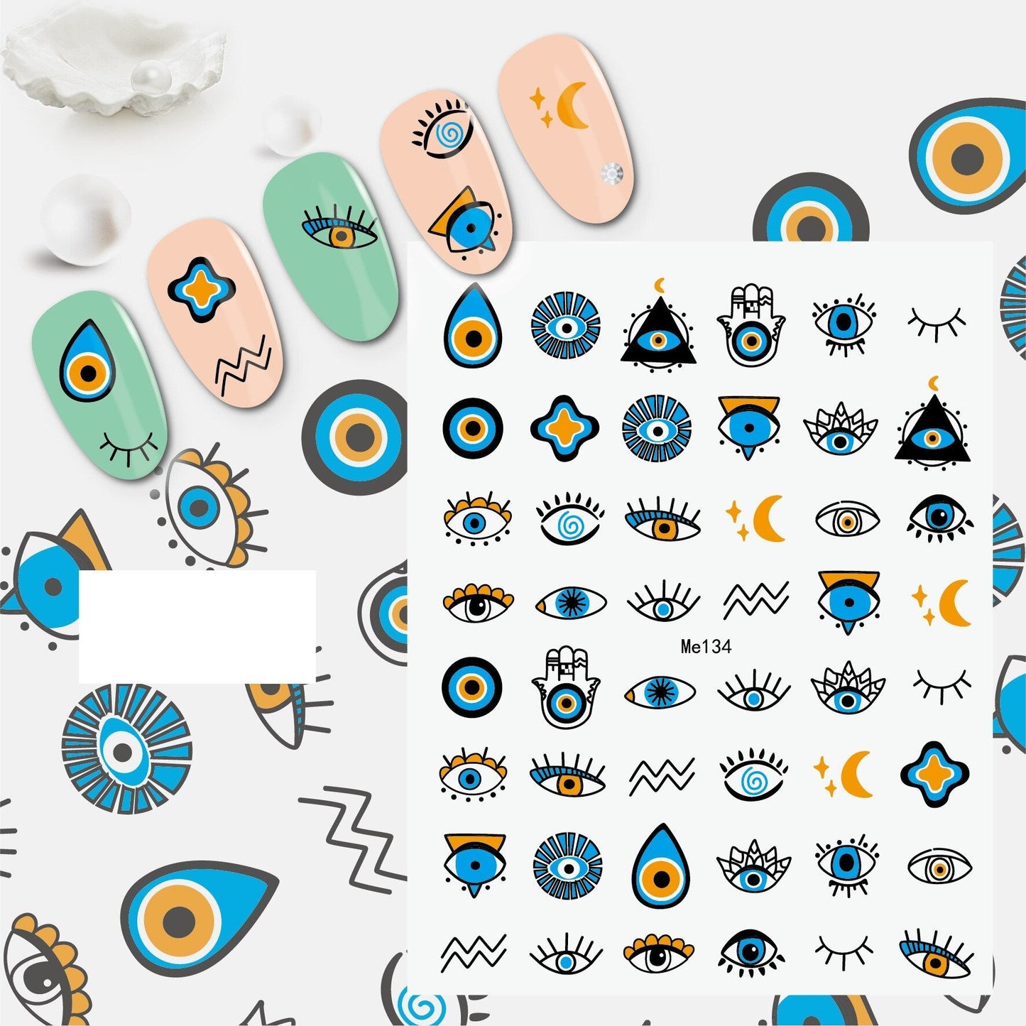 Evil Eye Nail Art Sticker