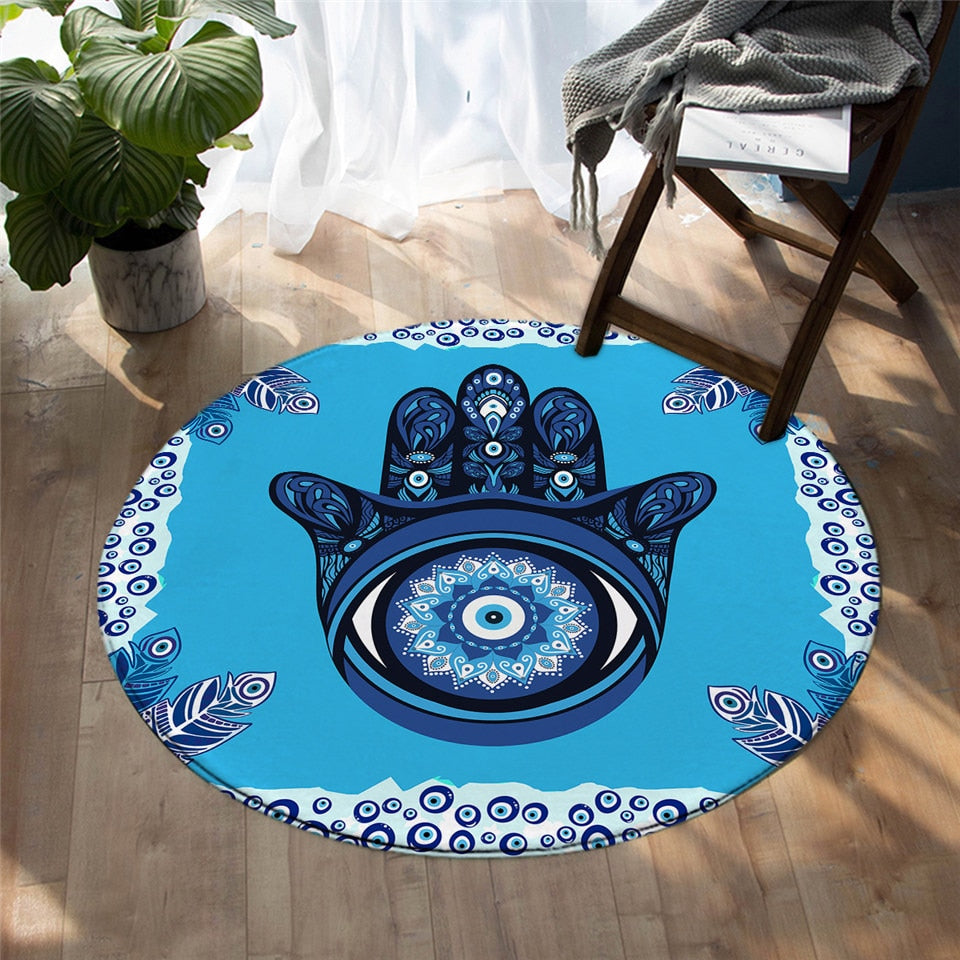 Hamsa Hand Evil Eye Doormat