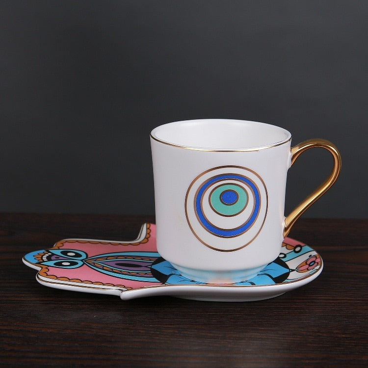 evil eye hamsa hand cup